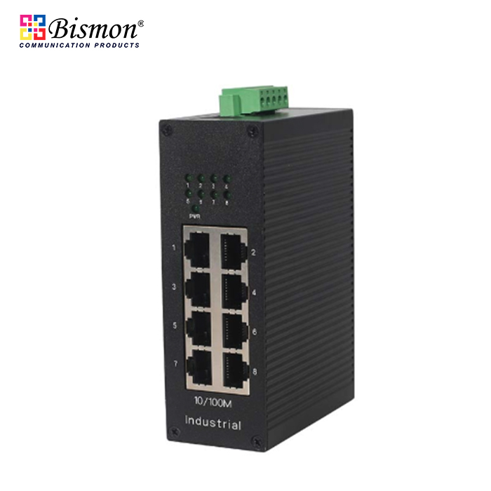 8*10/100Base-TX RJ45 ports Industrial switch